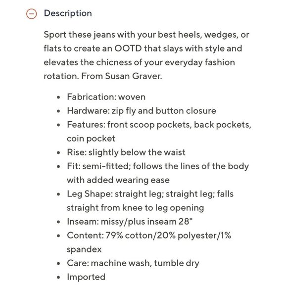 Susan Graver Regular Straight Leg Distressed Ankle Jeans Size‎ 2 A566572 - Picture 2 of 3